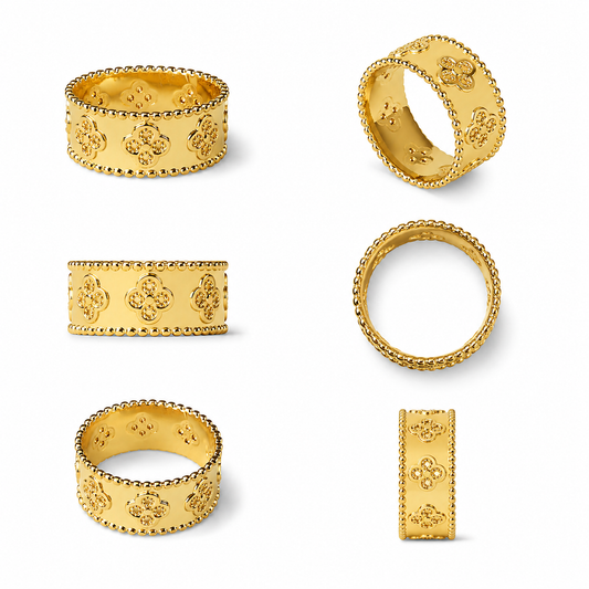 Golden Clover Ring