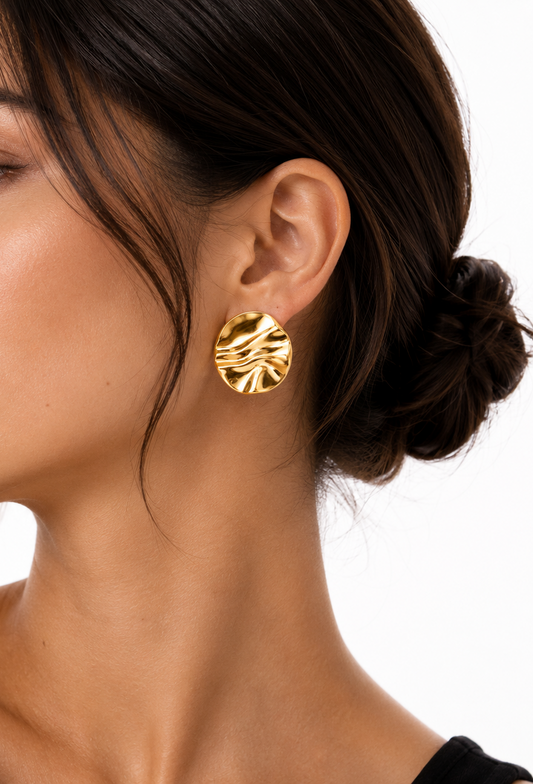 Crushed Gold Earrings
