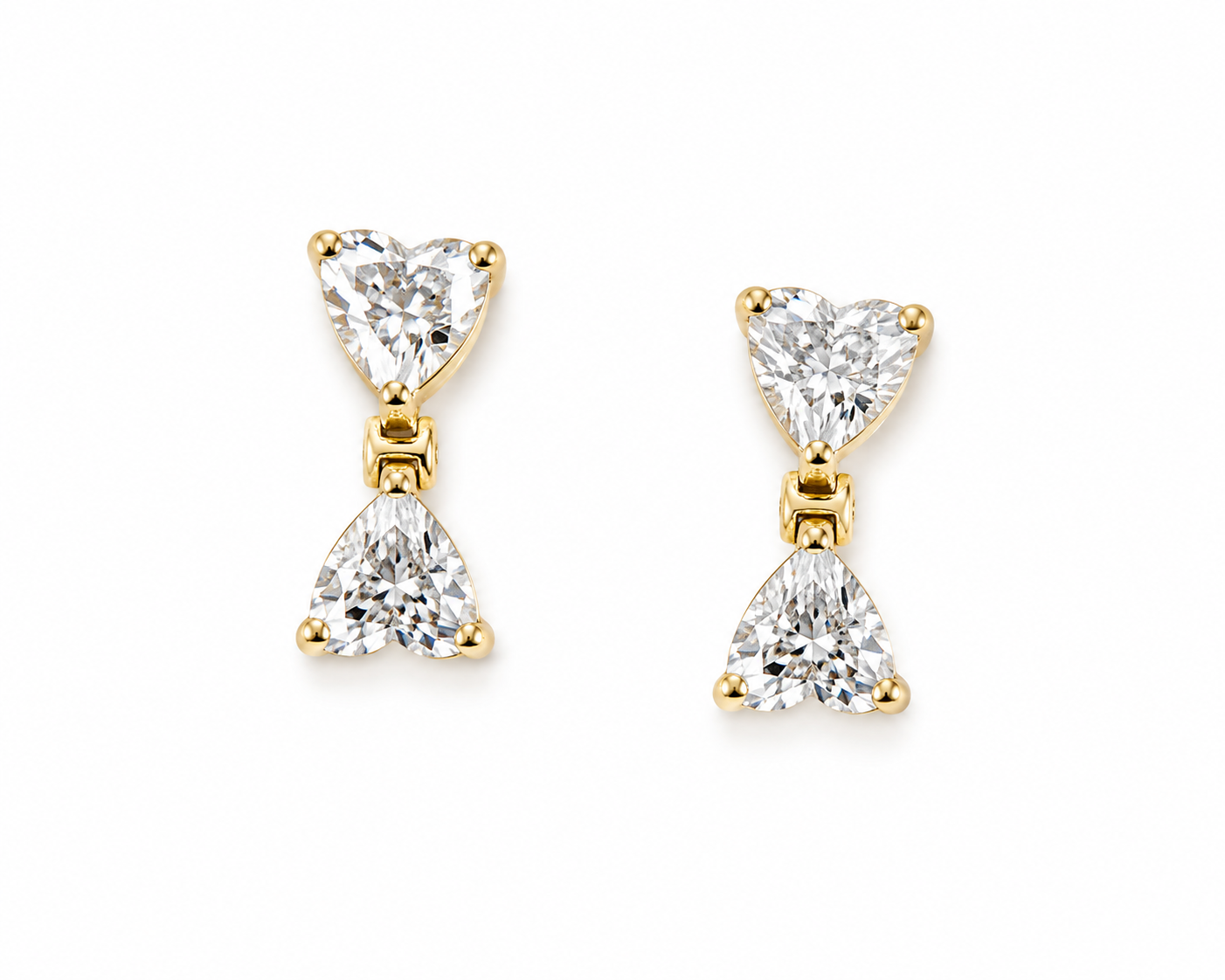 Twin Heart Studs