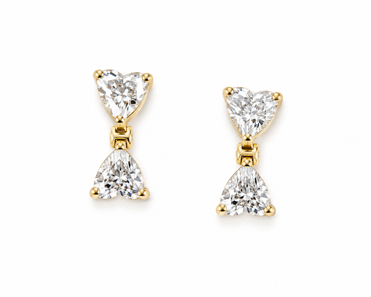 Twin Heart Studs