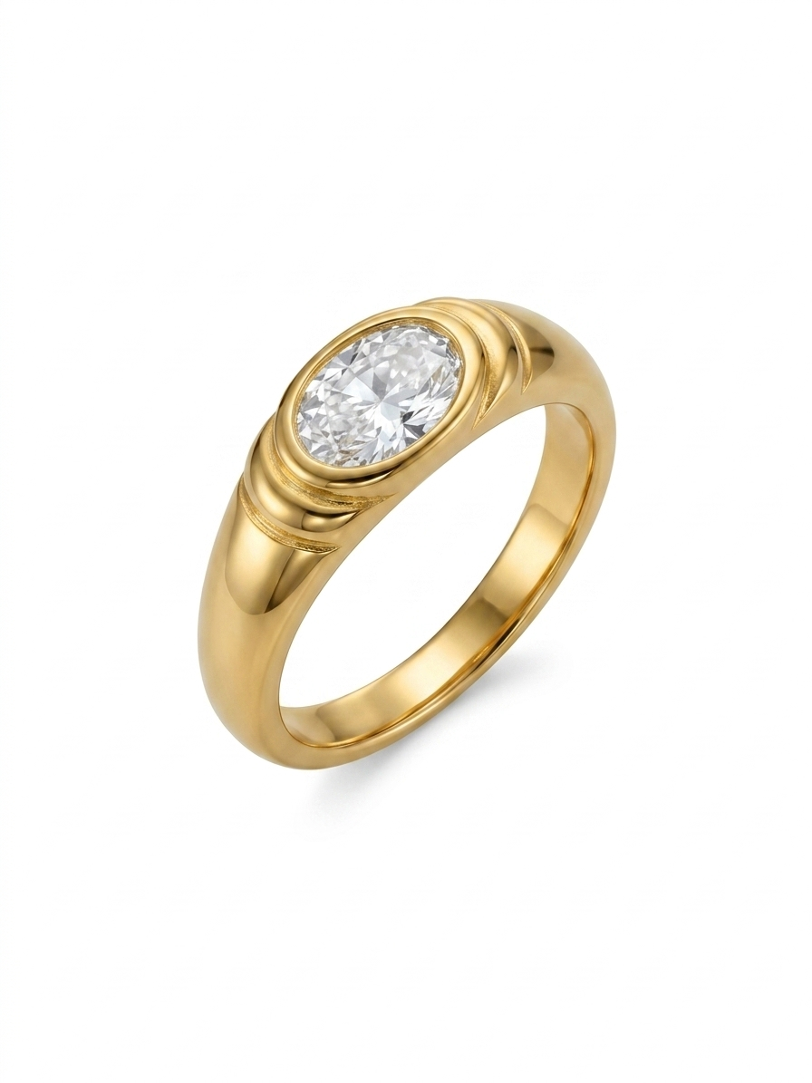 Celeste Oval Band