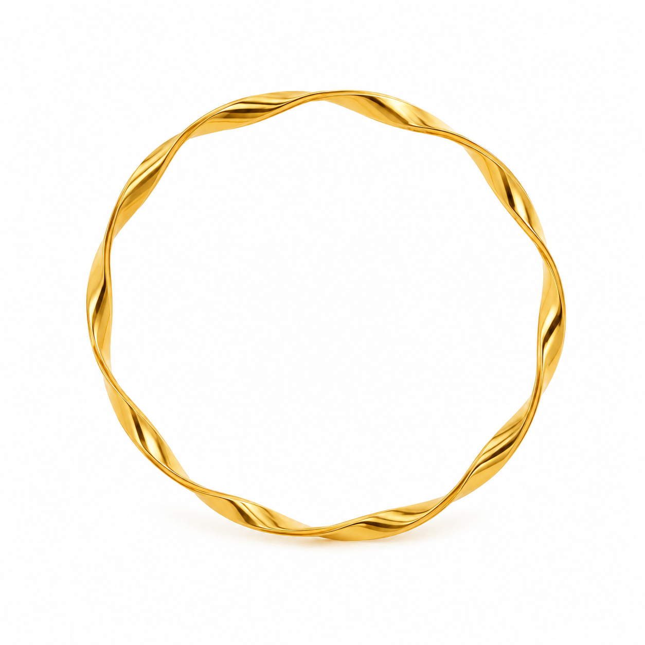 Twisted Gold Bangle