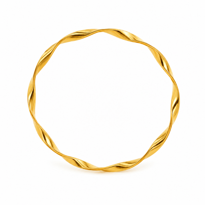 Twisted Gold Bangle