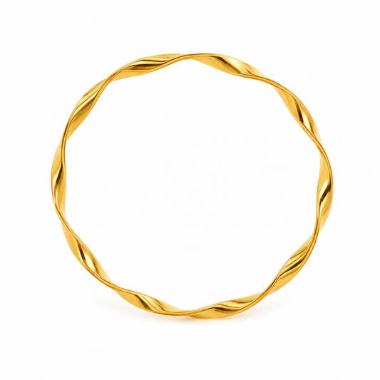 Twisted Gold Bangle