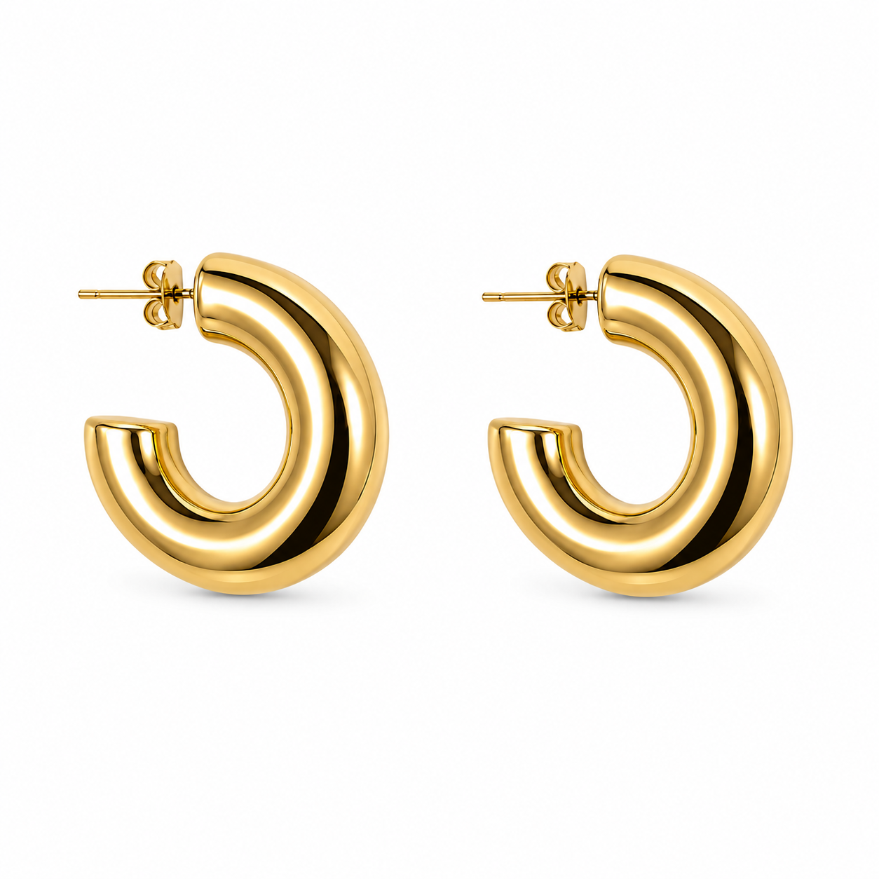 Chunky Golden Hoops