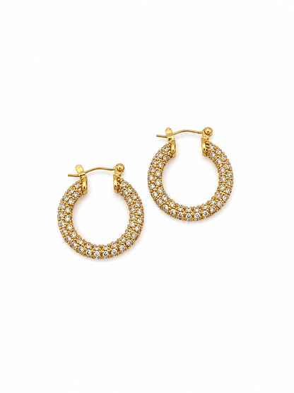 Golden Stardust Hoops
