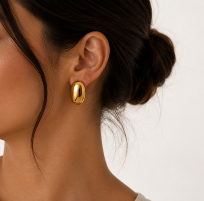 Golden Pebble Studs