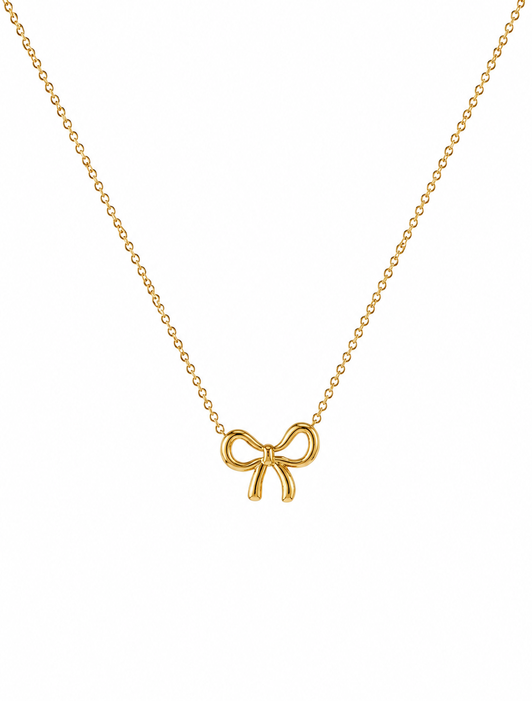Coquette bow necklace
