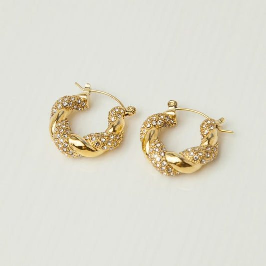 Gold Twisted Hoops