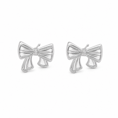 Silver Coquette Studs